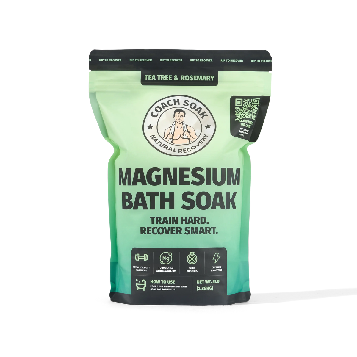 Coach Soak Magnesium Bath Soak — Tea Tree & Rosemary