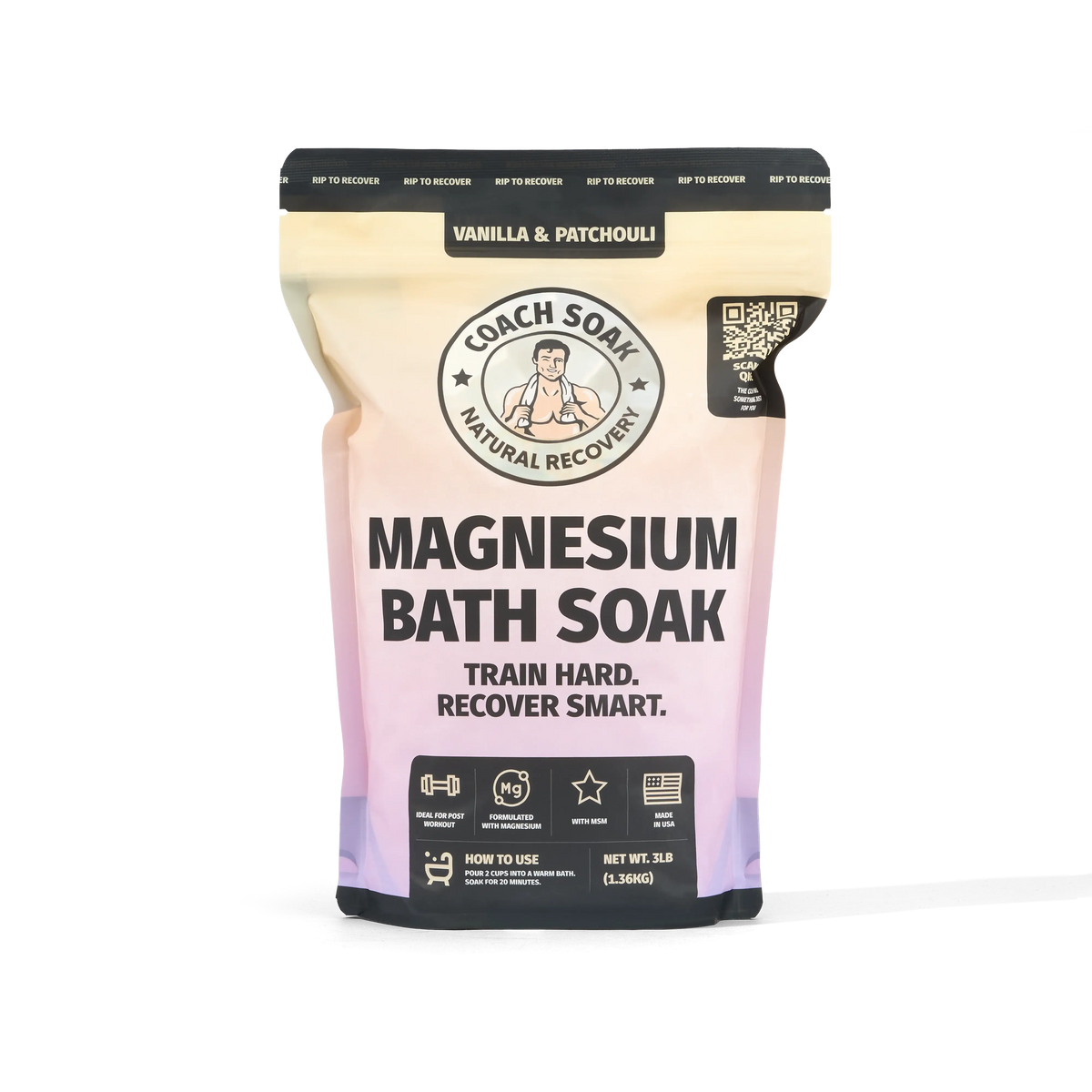 Coach Soak Magnesium Bath Soak — Vanilla & Patchouli