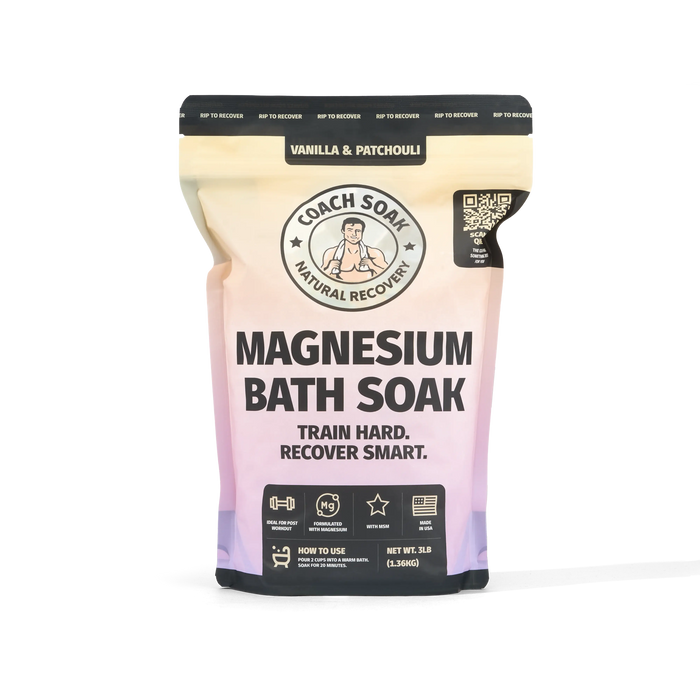Coach Soak Magnesium Bath Soak — Vanilla & Patchouli