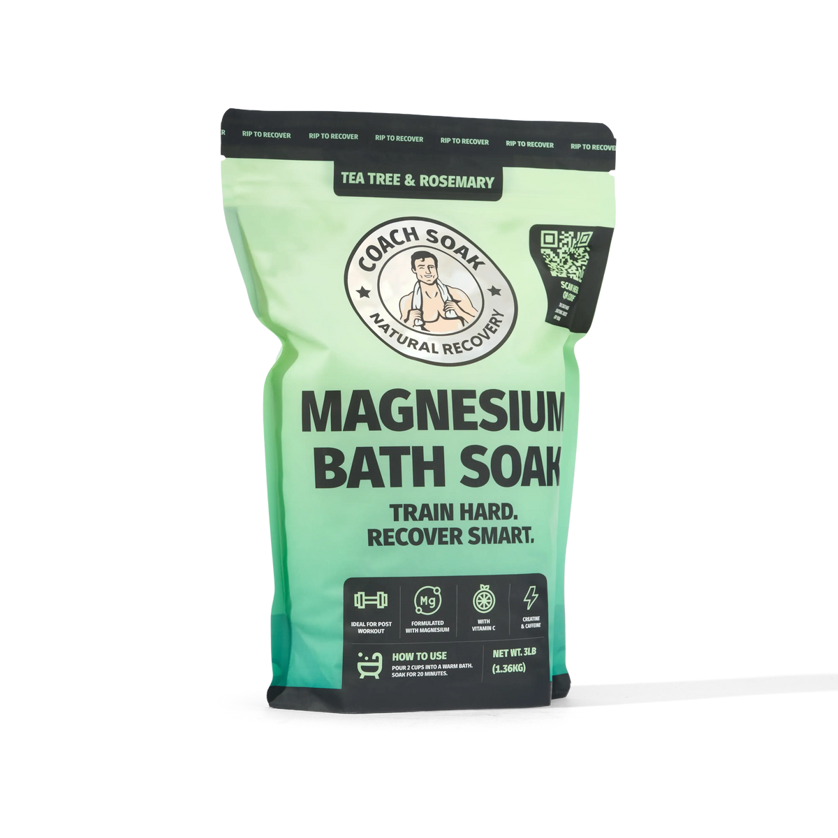 Coach Soak Magnesium Bath Soak — Tea Tree & Rosemary